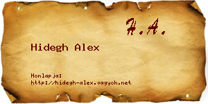Hidegh Alex névjegykártya