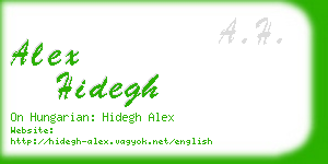 alex hidegh business card